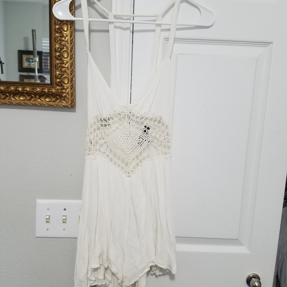 Ivory backless romper